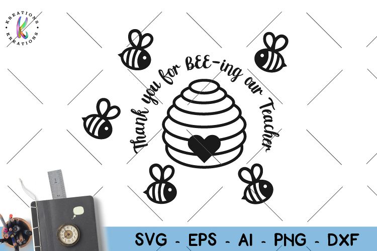 Teacher svg Teacher quote svg Thank you Bee hive