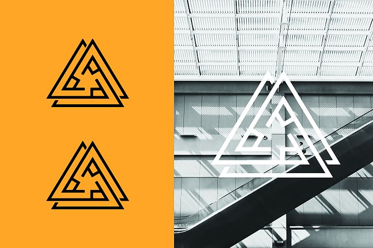 abstract triangle logo