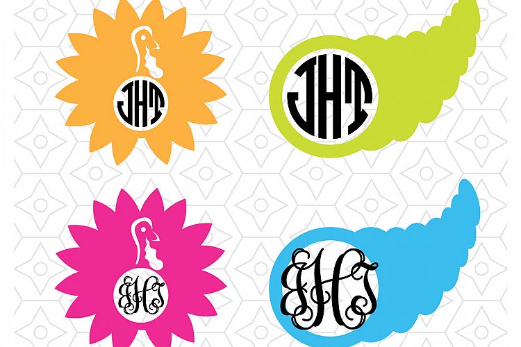 Thanksgiving Monogram Frame Decals