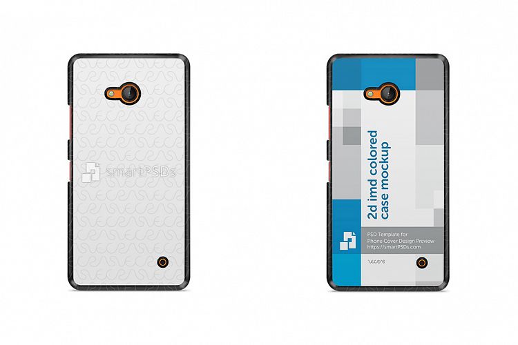 Microsoft Lumia 640 2d IMD Colored Mobile Case Design Mockup 2015 example image 1