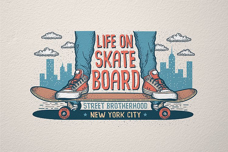 Skateboarding Print