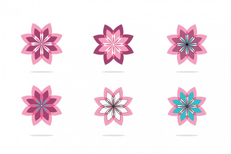 18 Flowers logos collection