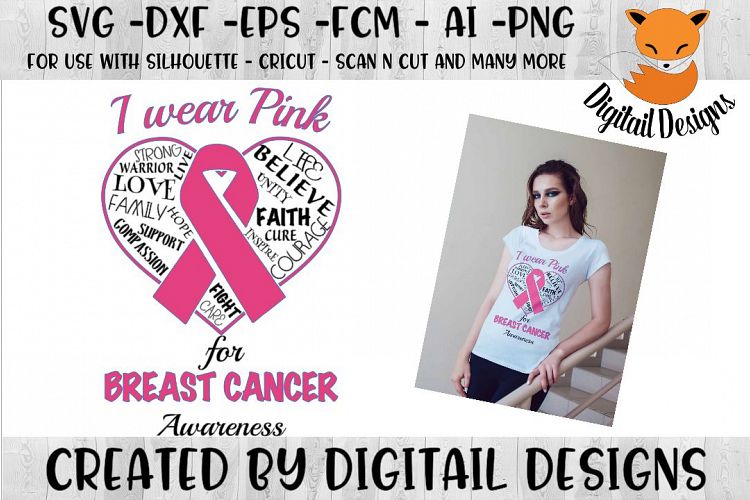 Breast Cancer Awareness SVG for Silhouette, Cricut