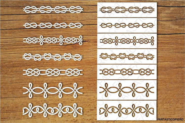 Decorative Knots and Stencil SVG files for Silhouette Cameo and Cricut. Clipart PNG transparent included.