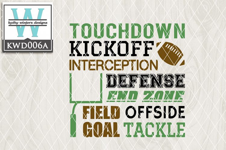 Football Cutting Files KWD006a