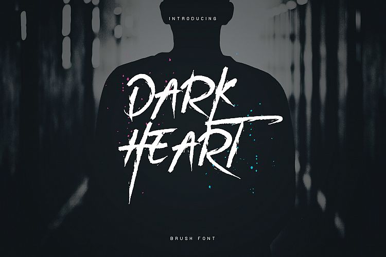 DarkHeart Brush font Extras