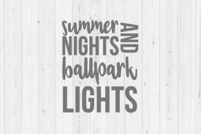 Digital download, summer svg, baseball svg, softball svg, summer nights and ballpark lights, quotes, Cricut, SVG, cut file, PNG, Silhouette