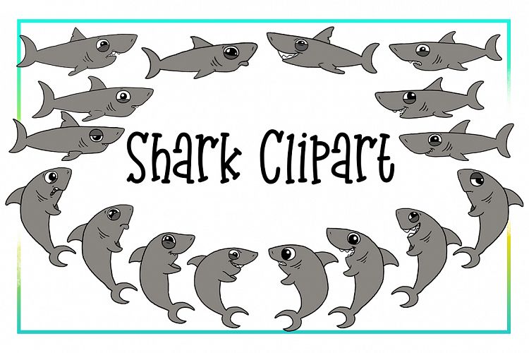 Shark Clipart- Nautical Clipart-Emotions Clipart-Cartoon-Sticker Clipart-Digital-Shark week-Shark Art-Funny-Digital Sloth-Sloth Drama-Commercial