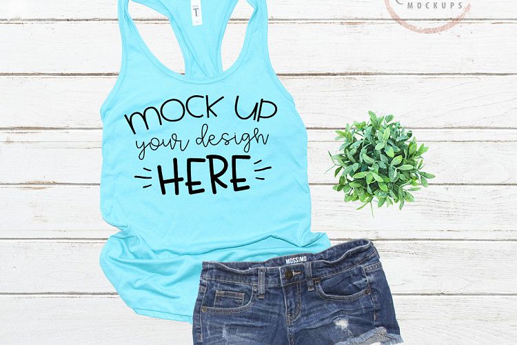 Mock up Next Level 1533 Tahiti Blue Mockup