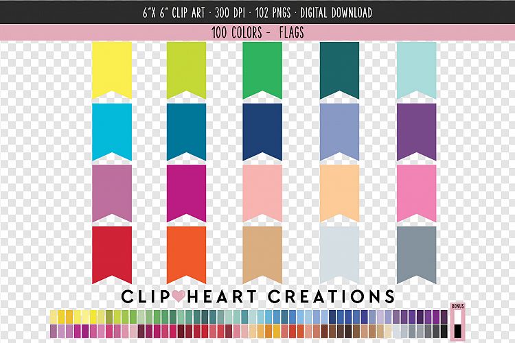 Flag Clip Art - 100 Clip Art Graphics