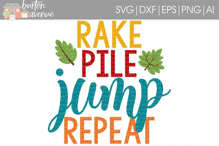 Rake Pile Jump Repeat SVG File