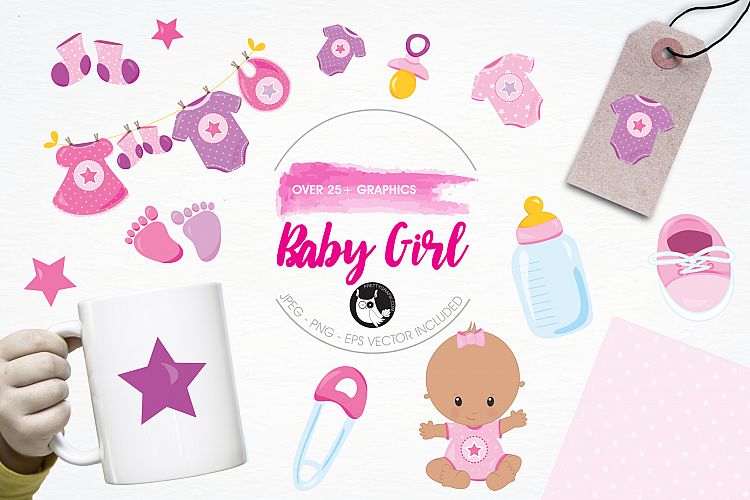 Baby Girl  graphics and illustrations