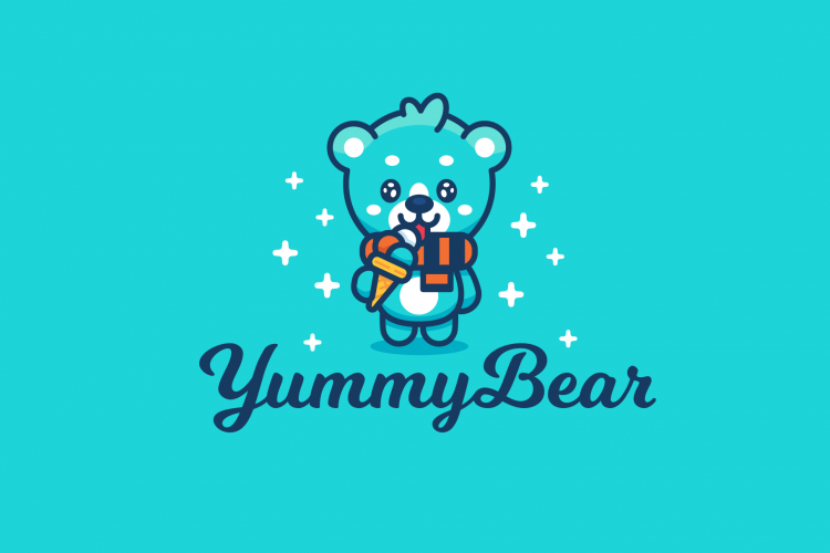 Yummy Bear Cute Logo