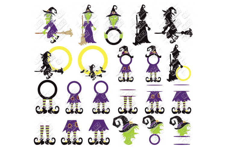 Witch SVG Bundle Halloween in SVG, DXF, PNG, EPS, JPEG