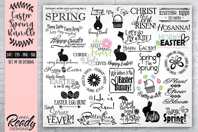 Easter Spring Bundle - 30 designs - Vector Clip Art Files