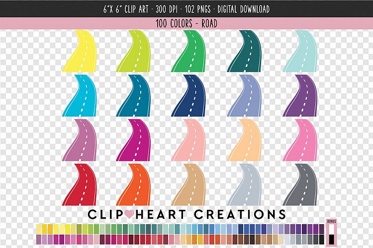 Road Clip Art - 100 Clip Art Graphics