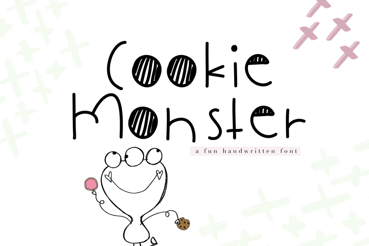 Cookie Monster - A Cute Handwritten Font