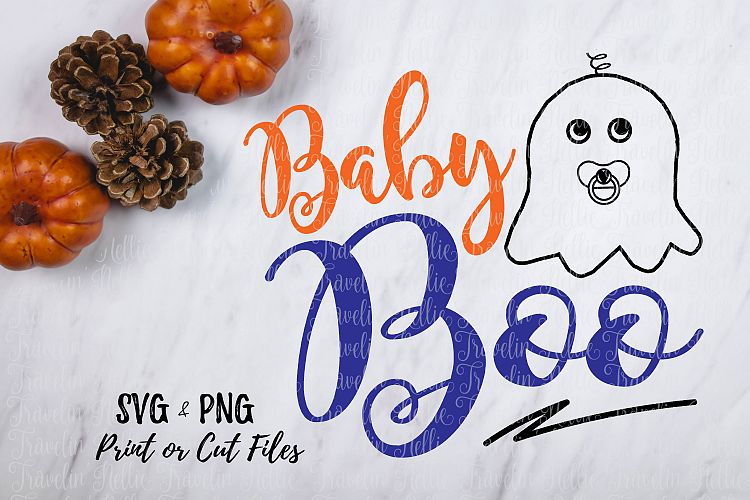Baby Boo SVG Halloween Funny Ghost Image Kid Cut File