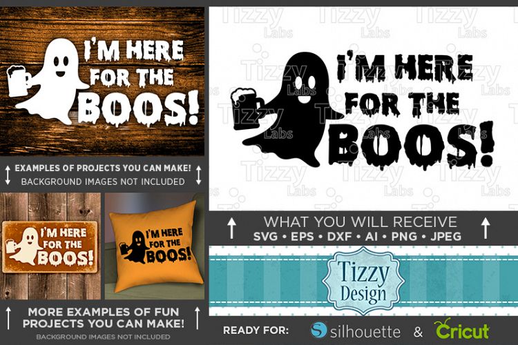 Halloween Svg files - Im Here for the Boos Svg File - 4038
