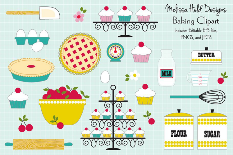 Retro Baking Clipart
