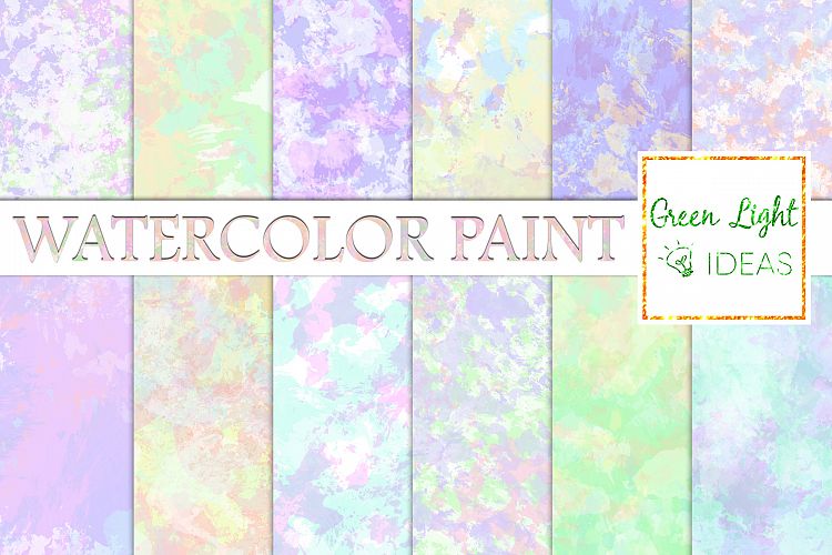 Watercolor Paint Digital Papers, Watercolor Backgrounds