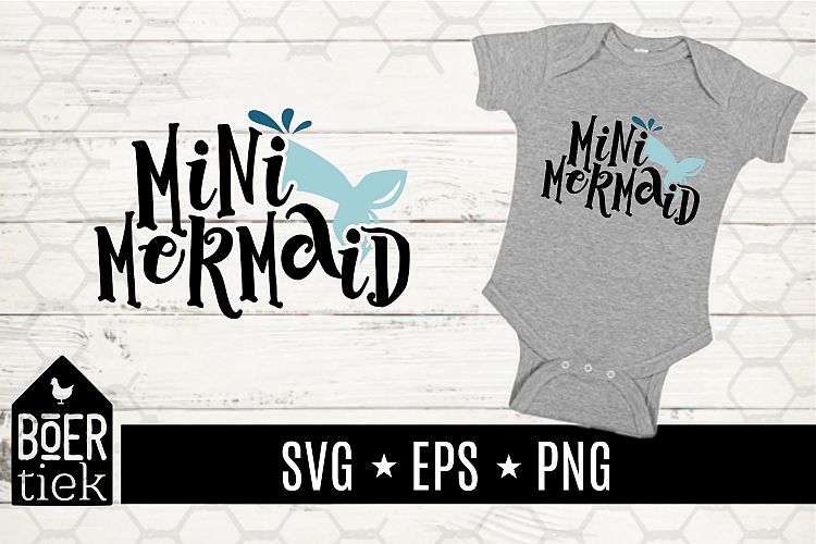 Mini mermaid, SVG file, cutting file