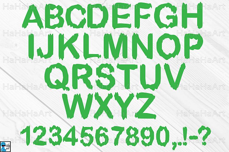 Deform Alphabet - Clip art / Cutting Files - 34c