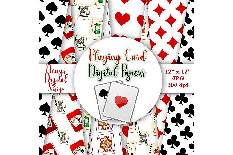 Playing Card Suits - Digital Wall, Playing Cards Patterned