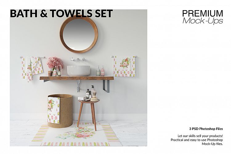 Bath   Towels Mockup Set
