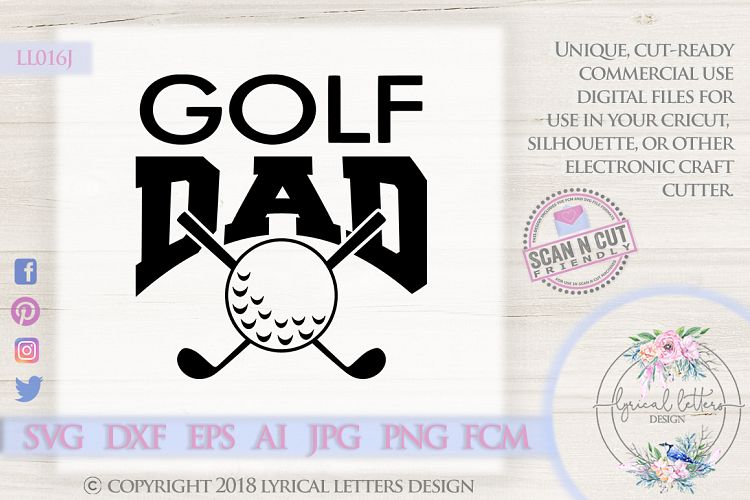 Download Golf Dad Sports SVG DXF Cut File LL016J (13461) | Cut ...