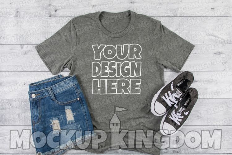 Unisex Crew Neck Shirt Mockup, Bella Canvas Mockup
