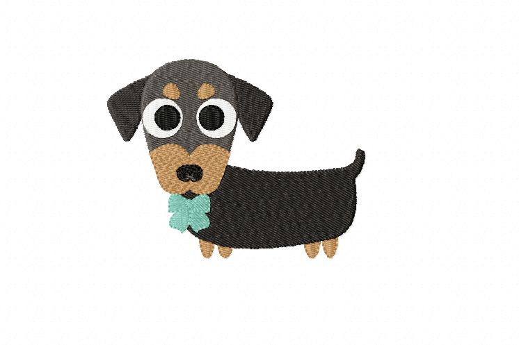 Dachshund PUPPY Embroidery Designs ~ Machine Embroidery Design in 2 sizes - Instant Download ~ How Much is that Doggie in the Window!