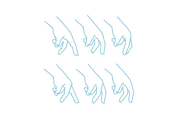 Hand Walk Cycle Sequence Drawing