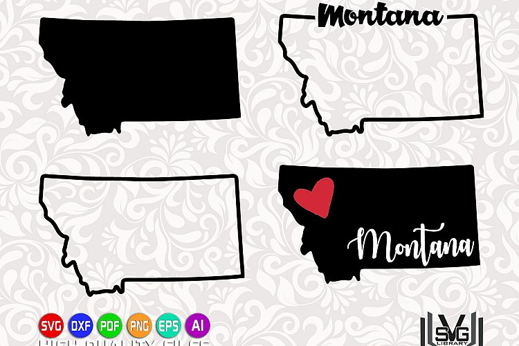 Montana Designs SVG - Montana cut files - Montana state svg - Montana outline - Cricut files - Silhouette files