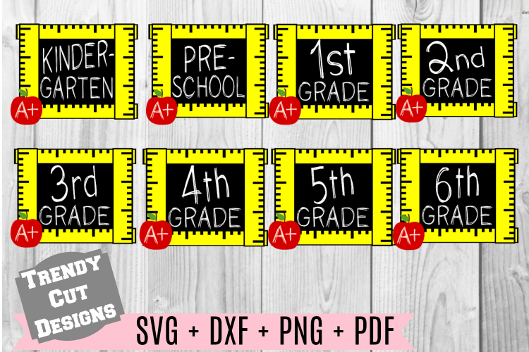 Bundle, Ruler Frame Grade Set, Back to School