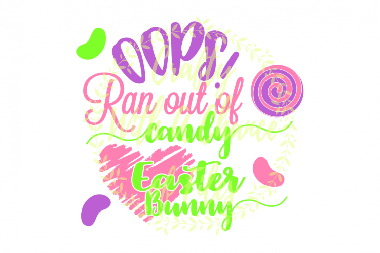 Oops! Ran Out Of Candy SVG * Easter SVG * Toilet Paper SVG * Easter Toilet Paper SVG * SVG Vector Cutting File For Use With Cricut and Silhouette example image 1