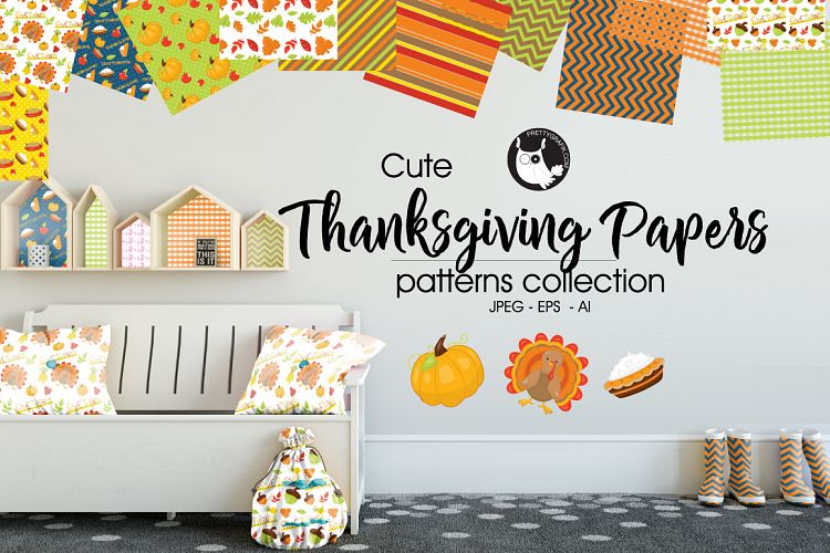 THANKSGIVING-PAPERS, digital papers