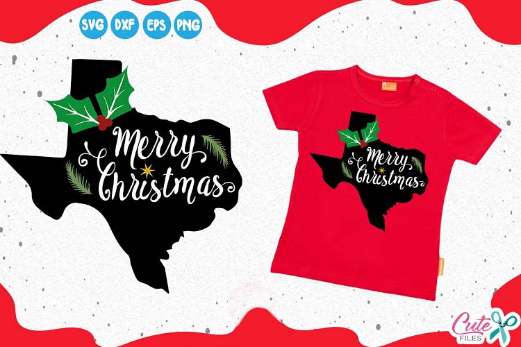 Download Texas svg, holly leaves, merry christmas (119934) | Cut ...