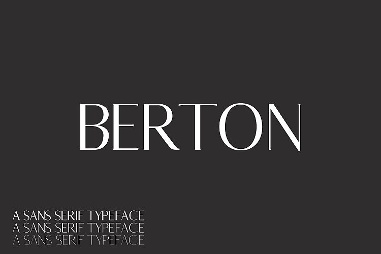 Berton Sans Serif Typeface