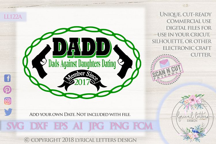 Dads Against Daughters Dating Fathers Day SVG LL122A