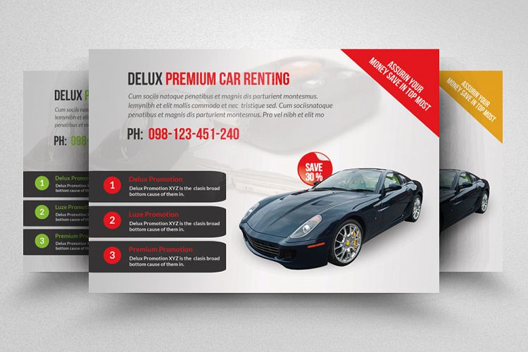 Horizontal Rent A Car Flyer