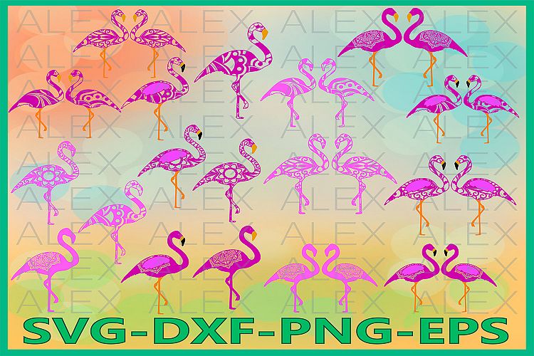 layered flamingo svg