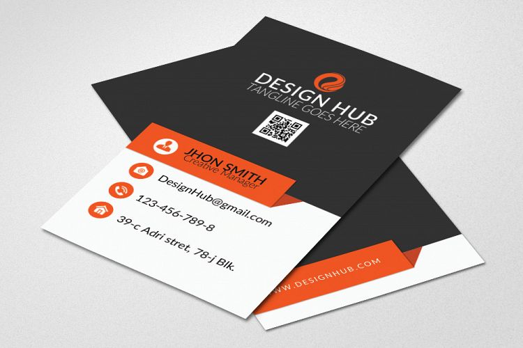 Vertical Business Card Template