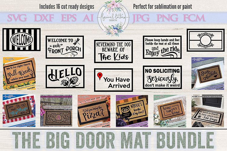 Download The Big Door Mat Bundle of 16 SVG Cut Files LLBB004 ...