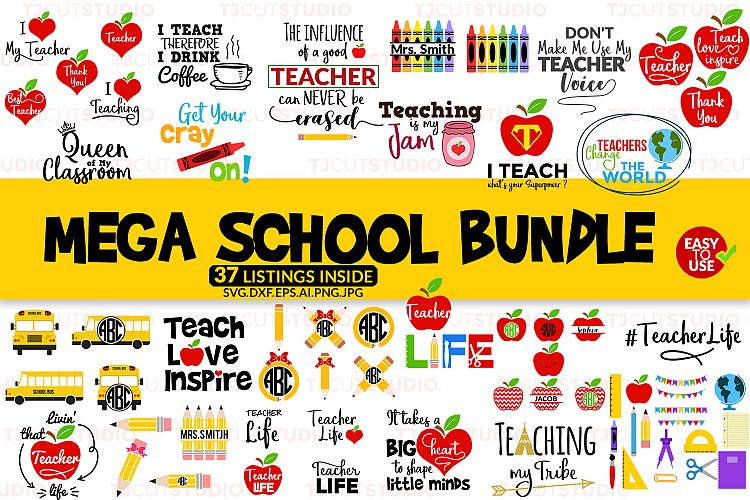 Download School Bundle svg, Mega School Bundle svg