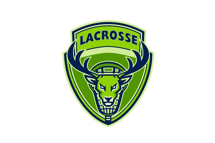 Deer Buck Stag Lacrosse Crest
