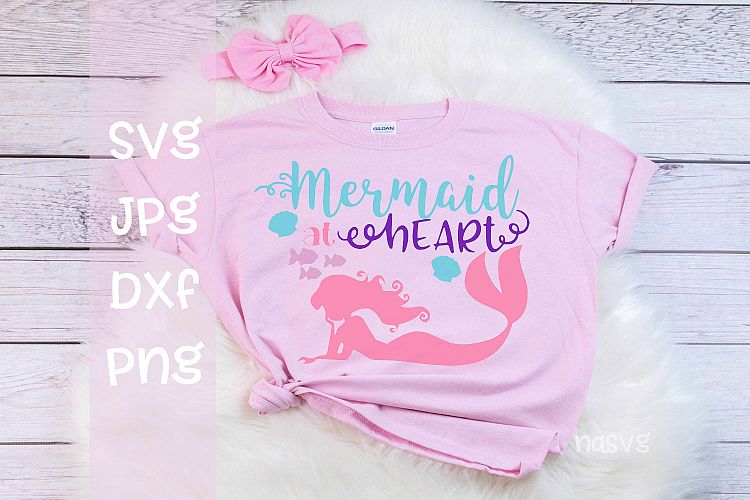 Mermaid at heart, Mermaid, SVG