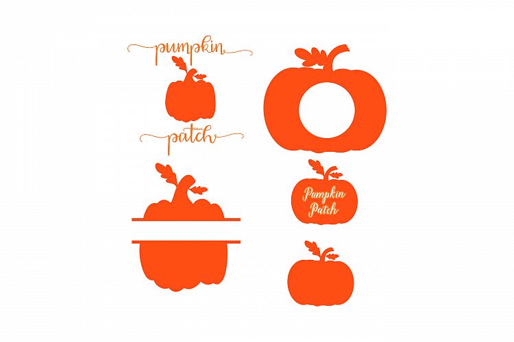 Pumpkin patch - Pumpkin Monogram 5 Designs SVG cut File