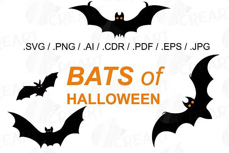 Halloween Bats Silhouettes Clip art, Halloween party vectors