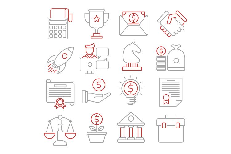 Business icons set